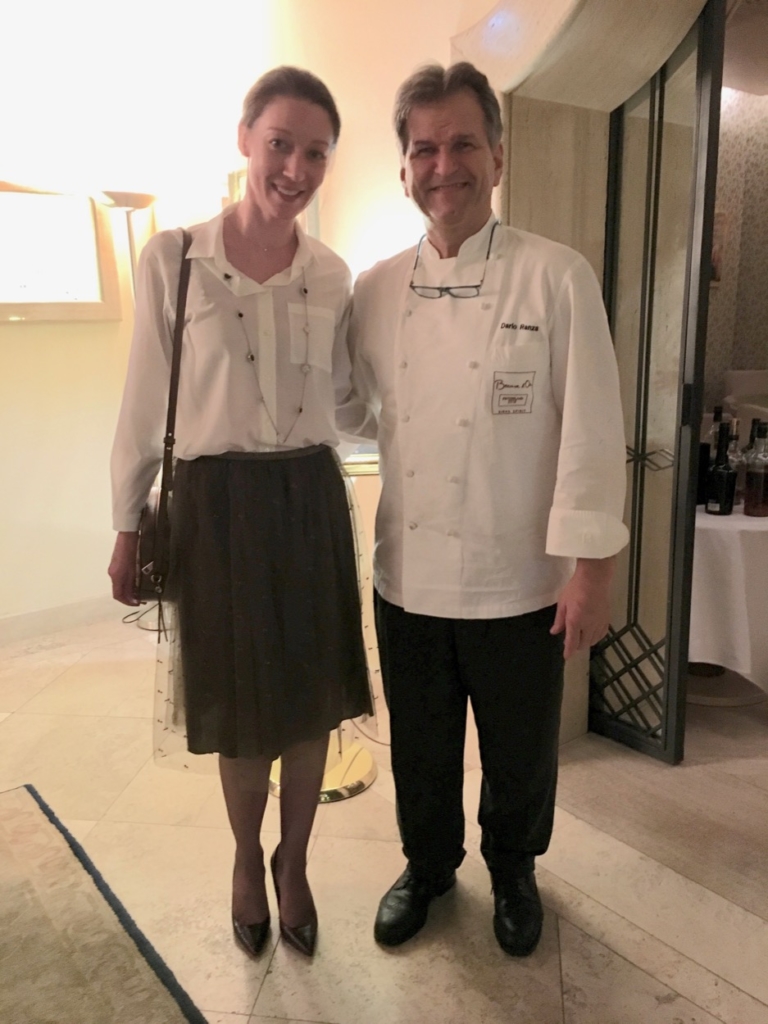 With Chef Dario Ranza at Villa Principe Leopoldo, Lugano