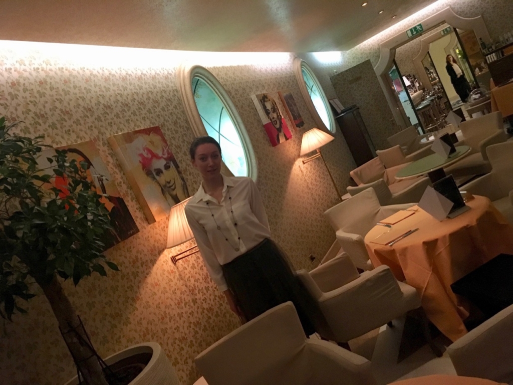 At the restaurant of the Villa Principe Leopoldo, Lugano