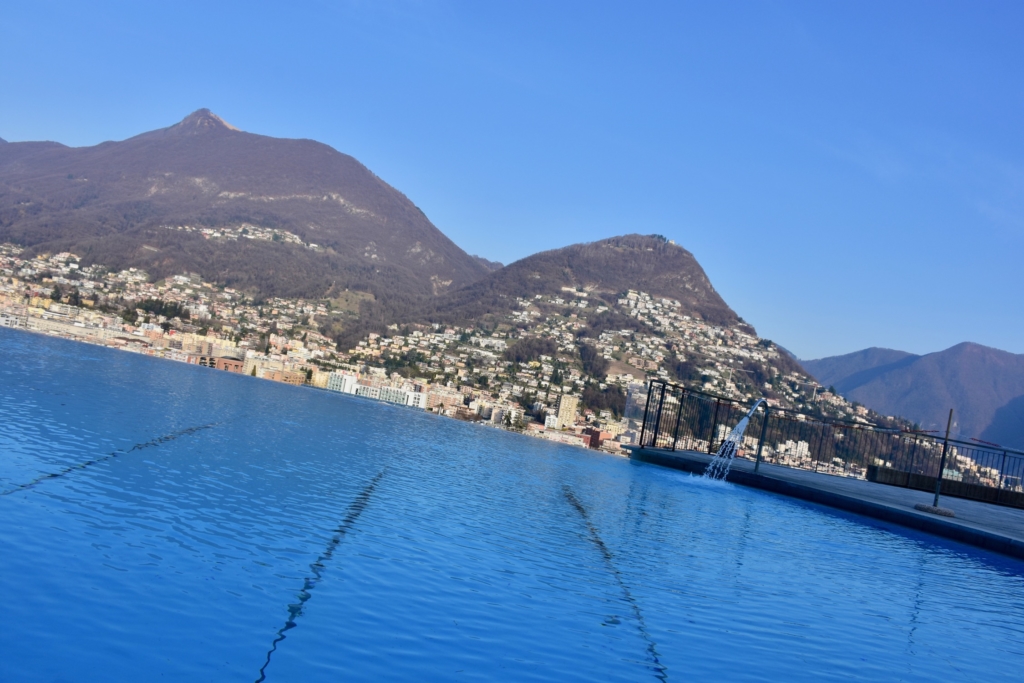 Swimming pool at Villa Sassa, Lugano