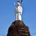 Zurich spring festival, snowman on the haystack