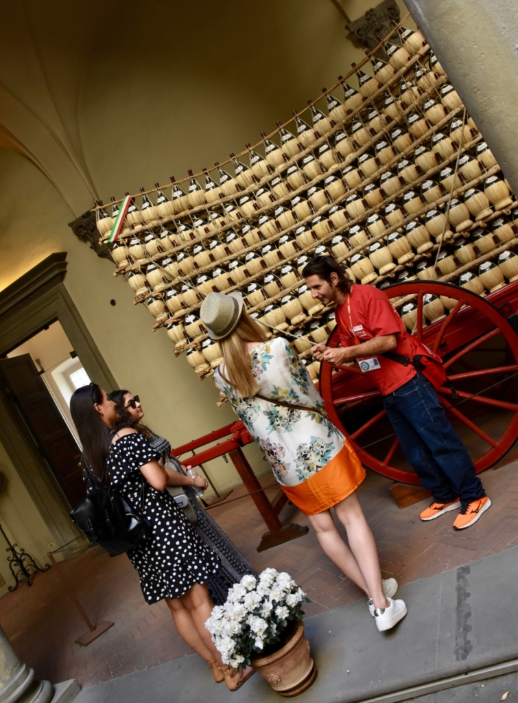 Florence Gourmet Food Tour, learning about Antinori wine