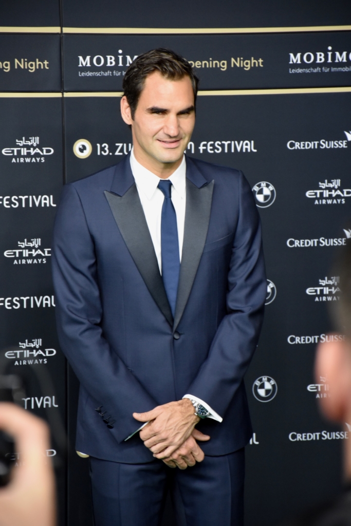 Roger Federer - Swiss professional tennis player, currently ranked world No. 2 in men's singles tennis by the Association of Tennis Professionals, at the ZFF Opening Night, Green Carpet, Gala Premiere of BORG/McENROE