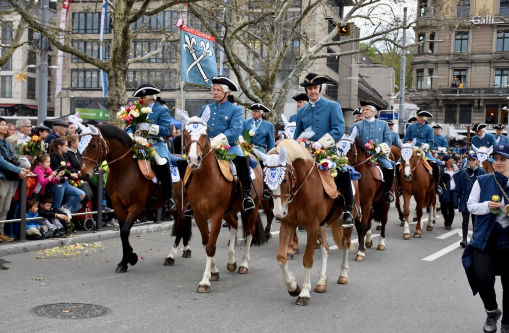 The guild's parade during Sechseläuten, Zurich Spring Festival