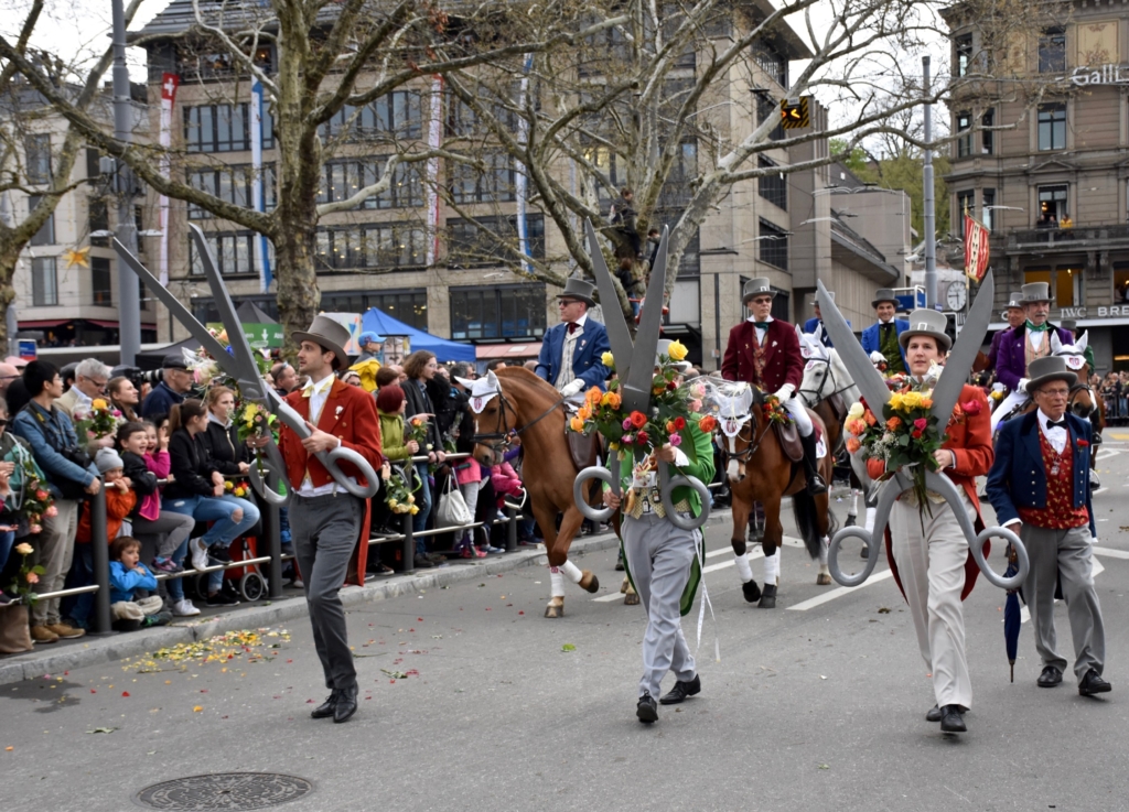 The guild's parade during Sechseläuten, Zurich Spring Festival