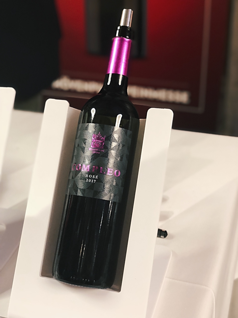 a bottle of rose wine 2017 Compleo Rosé