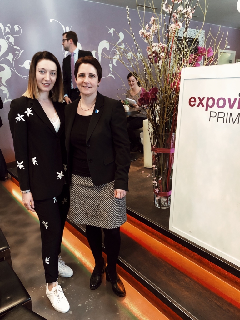 With Yvonne Burgin, the President of Canton of Zurich 2018/19, at the opening ceremony of ExpovinaPrimavera