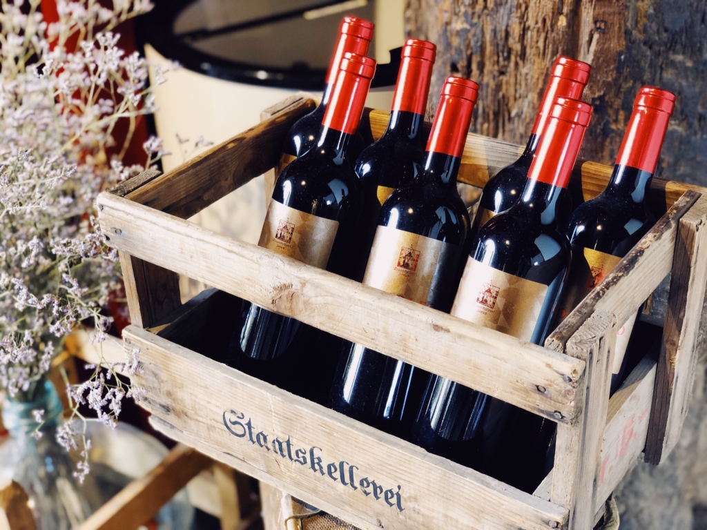 Red wine in the box