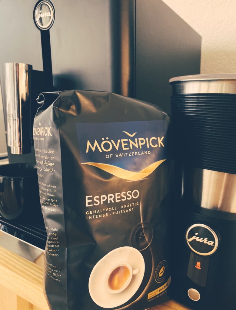 Mövenpick Espresso, Jura coffee machine and Jura automatic milk frother