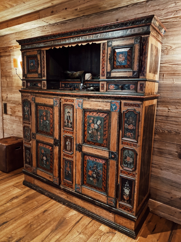 The Alpina Gstaad, antic furniture from the local sources