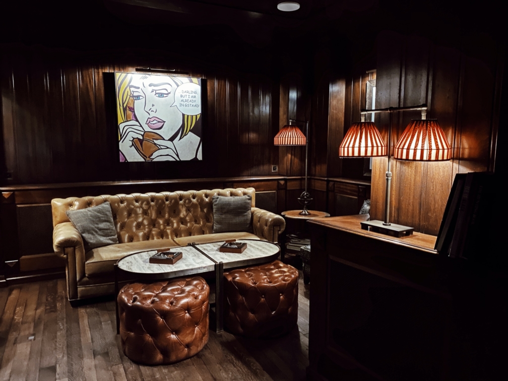 The Alpina Gstaad, the cigar lounge