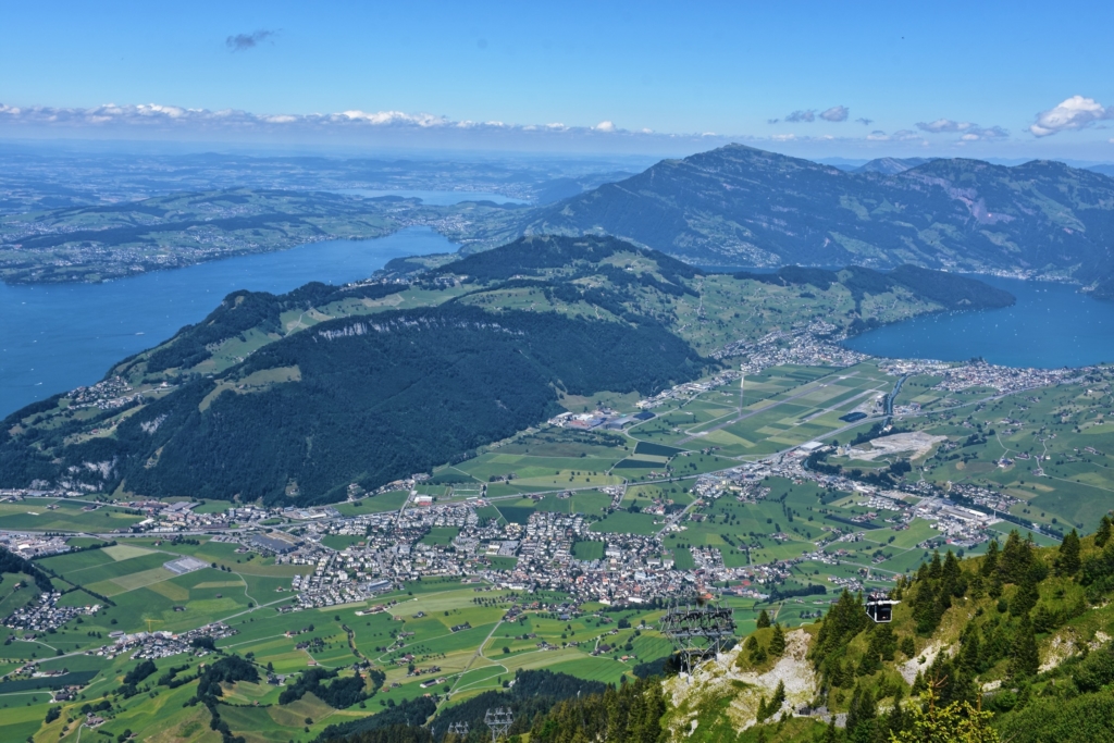 Views from “CabriO” cable car, the world’s first double-decker cable car with a roofless upper deck