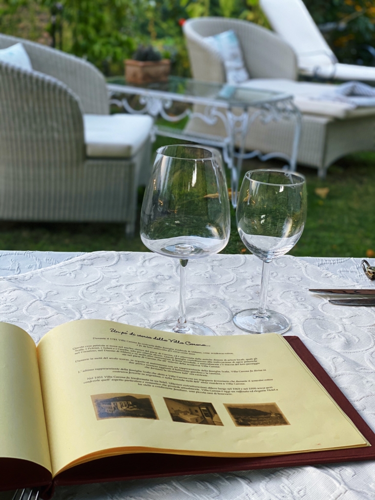 Dinner at the Hotel Villa Carona, Switzerland