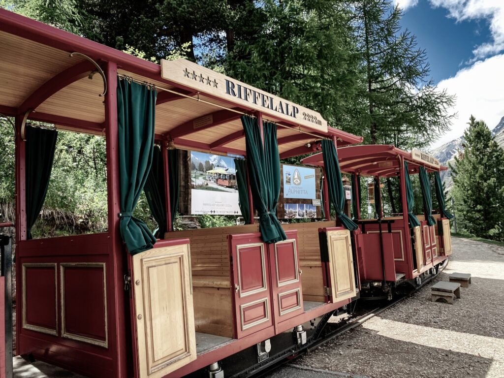 Europe’s highest and shortest tram line at Riffelalp Resort 2222m