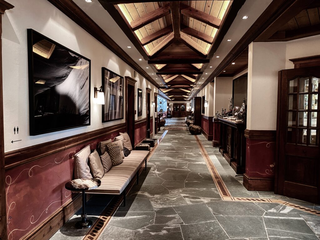 Interior design of the Riffelalp Resort 2222m
