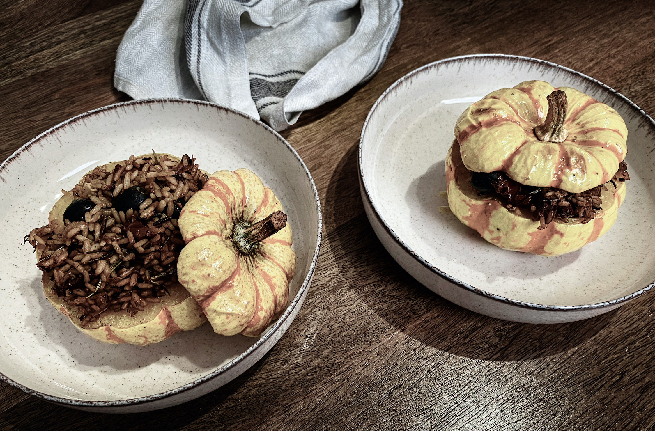 Roasted baby pumpkins – cute little edible bowls, full of rich flavours