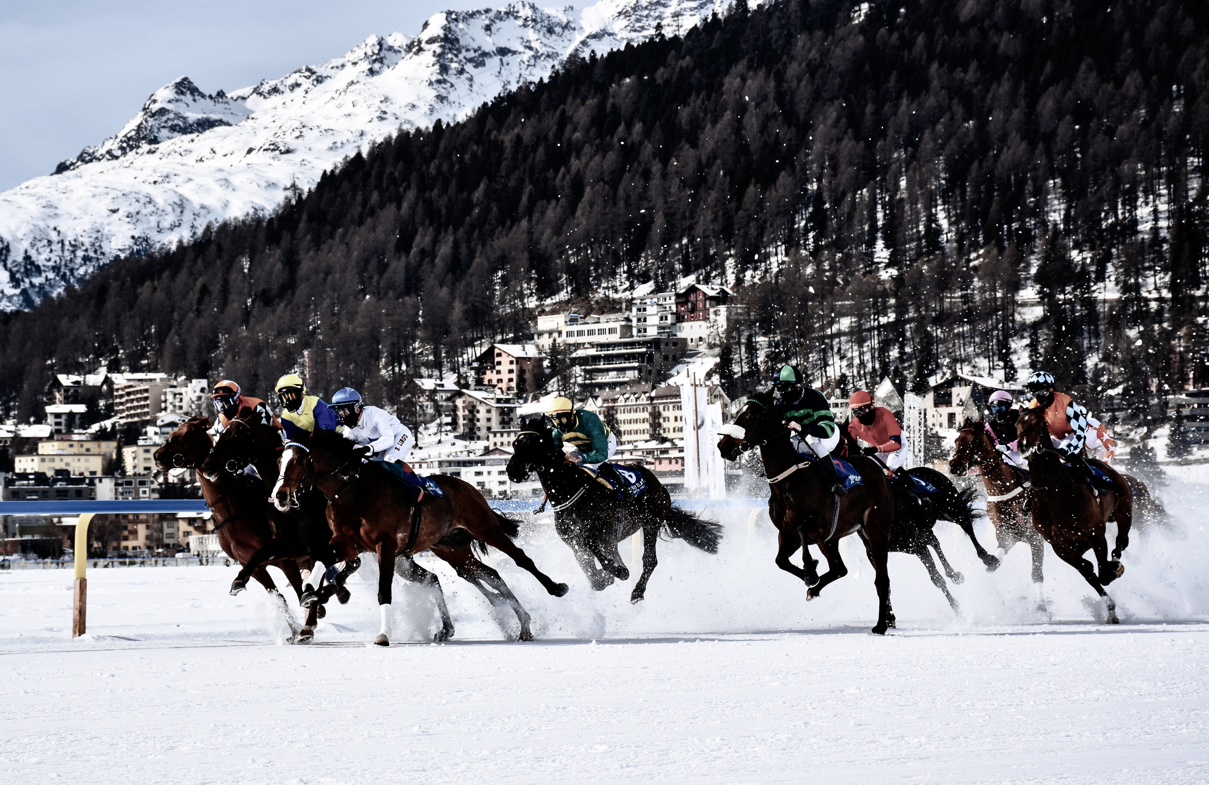 White Turf – Spectacular Horse Race On The Frozen Lake Of St. Moritz