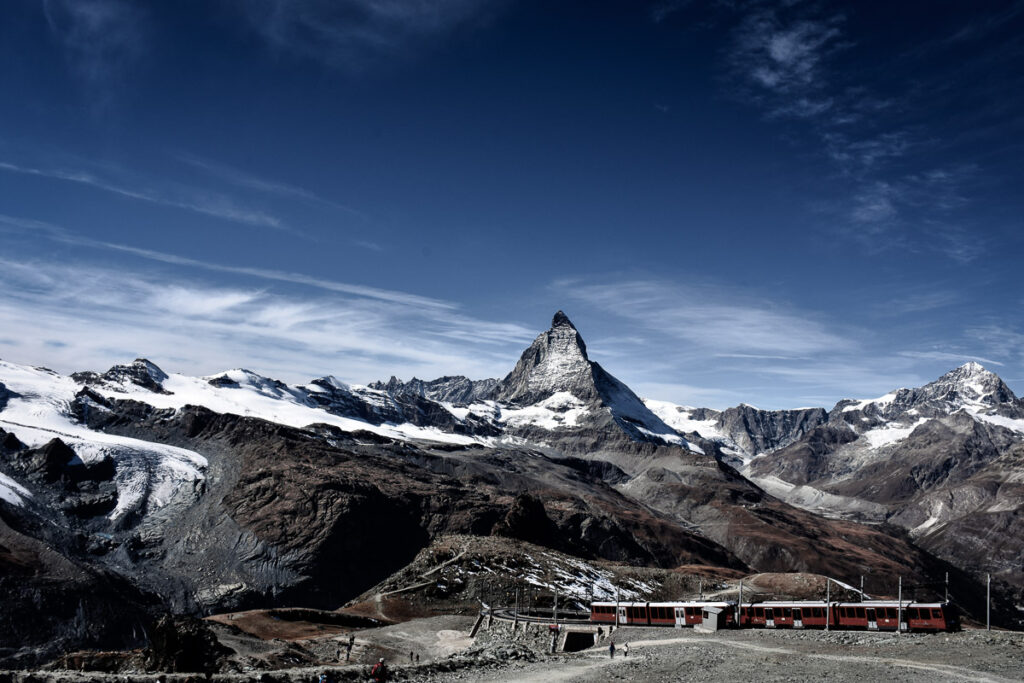 the Gornergrat train and Matterhorn