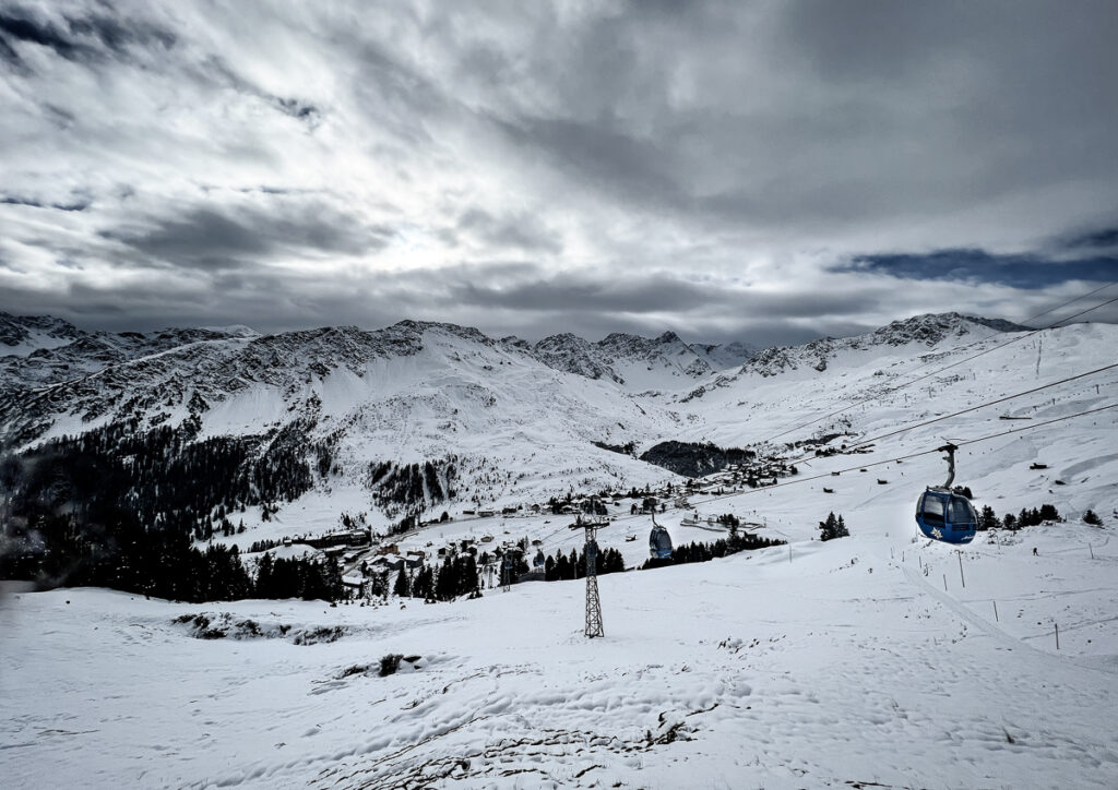 Arosa Switzerland, view on the snowy Swiss Alps