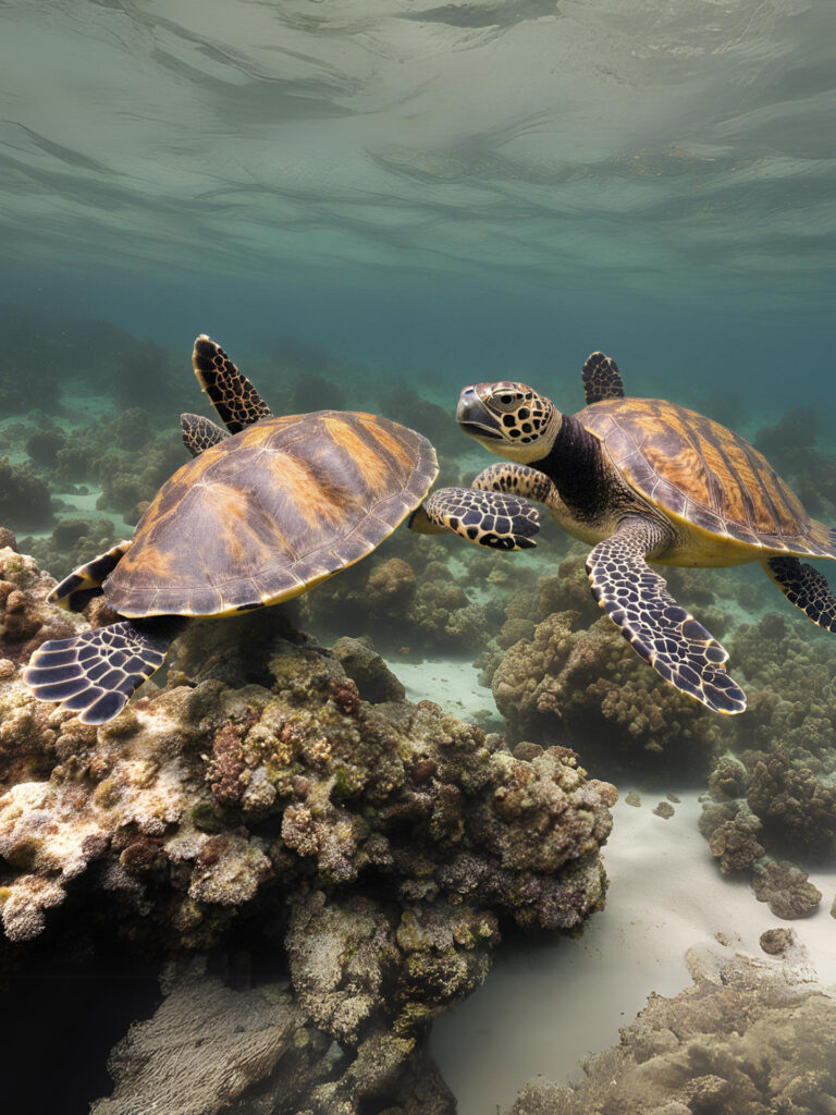 AI Generated Hawksbill Turtles - Canva