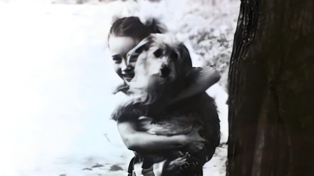 Yuliia-with-Klaksa-family dog